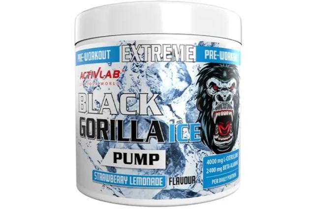 Black Gorilla Ice Pump Preworkout 300 g Strawberry Lemonade