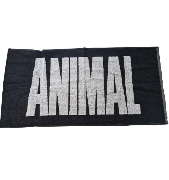 Animal Gym Towel Black 50x100cm