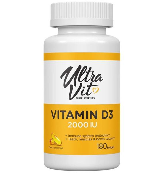 ULTRAVIT Vitamin D3 2000 IU 180 softgels